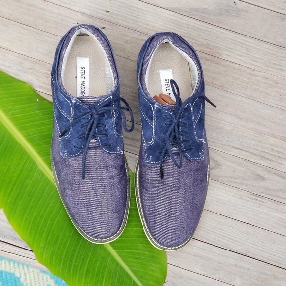 Steve Madden Stoker Denim & Suede Mens Shoes main image 8